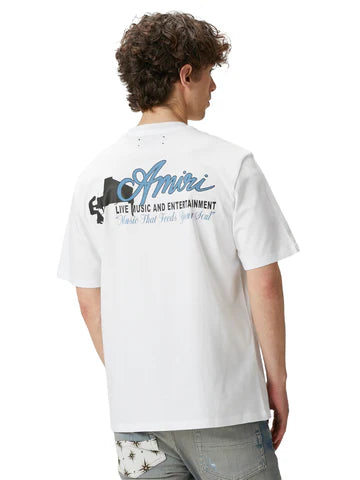 AMIRI JAZZ BAND T-SHIRT IN WHITE