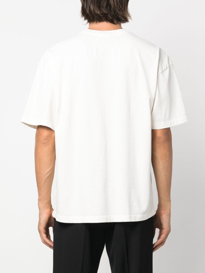 RHUDE Triangle Logo-print T-shirt In White