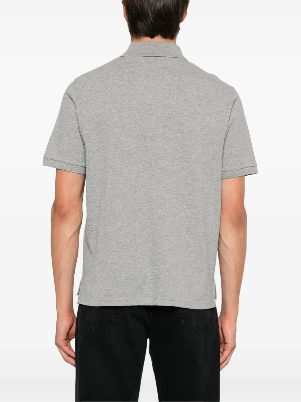 Saint Laurent logo-embroidered short-sleeved polo shirt