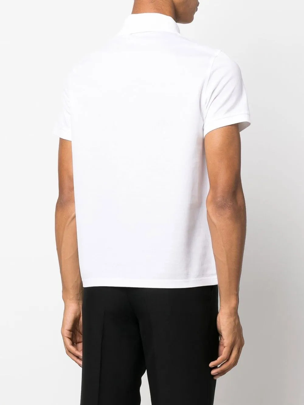 Saint Laurent logo-embroidered short-sleeved polo shirt