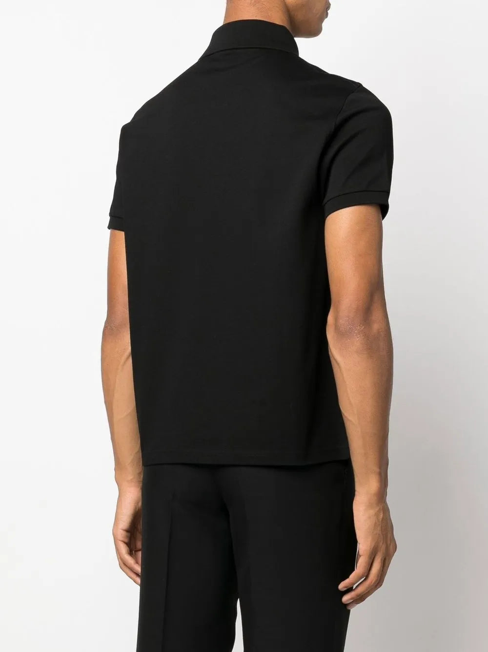 Saint Laurent embroidered-logo short-sleeved polo shirt