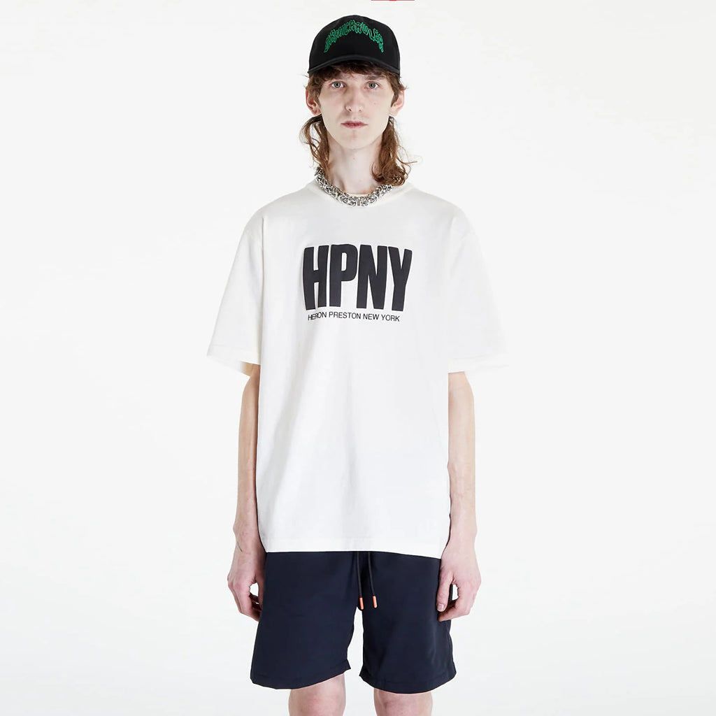 HERON PRESTON HPNY WHITE BLACK T-SHIRT