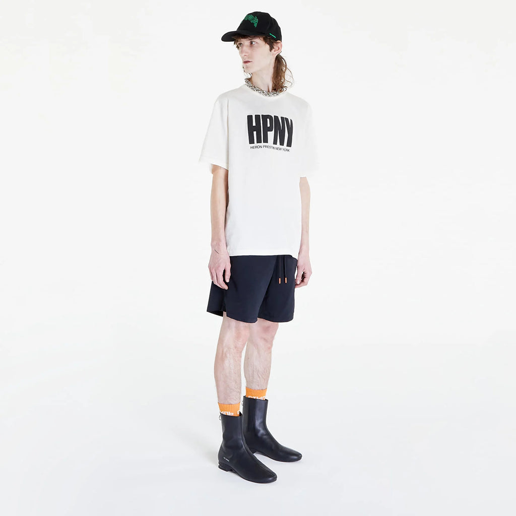 HERON PRESTON HPNY WHITE BLACK T-SHIRT