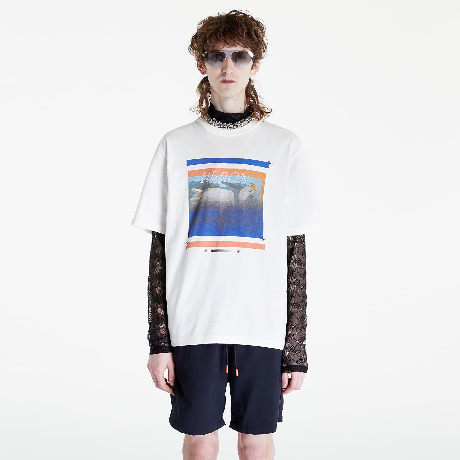 HERON PRESTON MISPRINTED HERON SHORT SLEEVE T-SHIRT