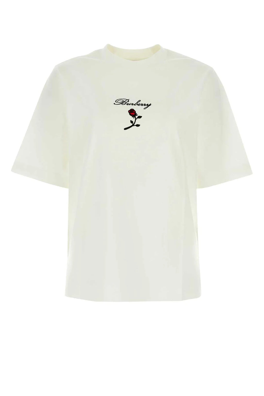 Burberry Floral Embroidered Crewneck T-Shirt