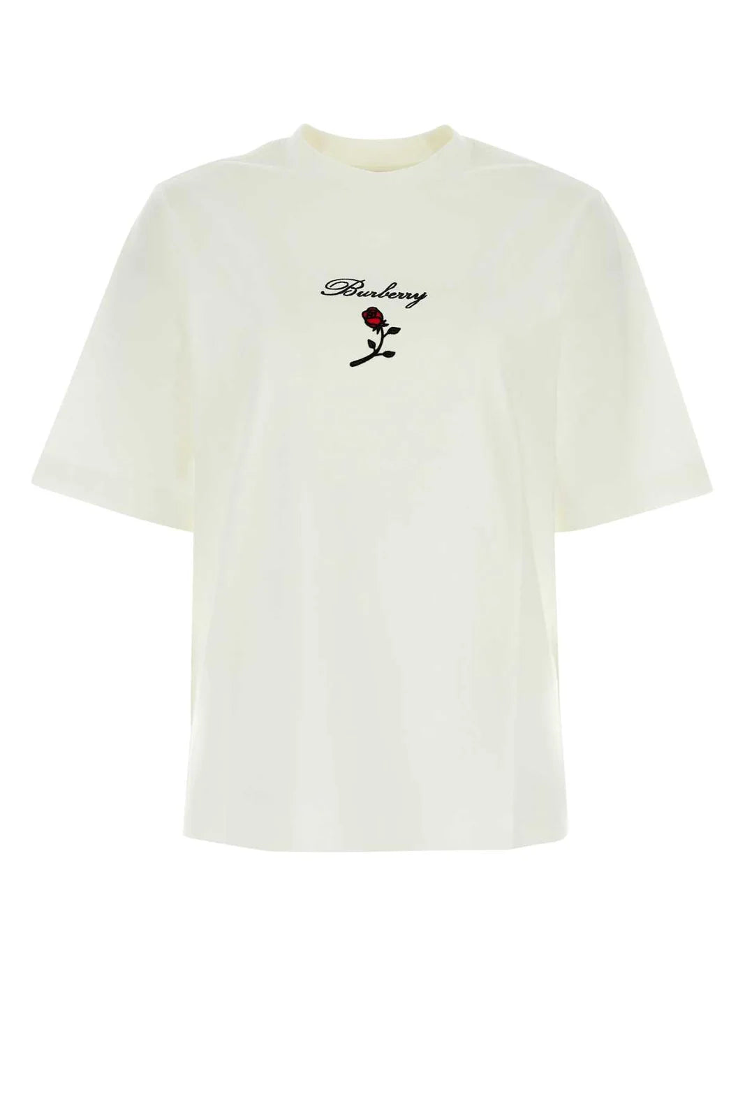 Burberry Floral Embroidered Crewneck T-Shirt
