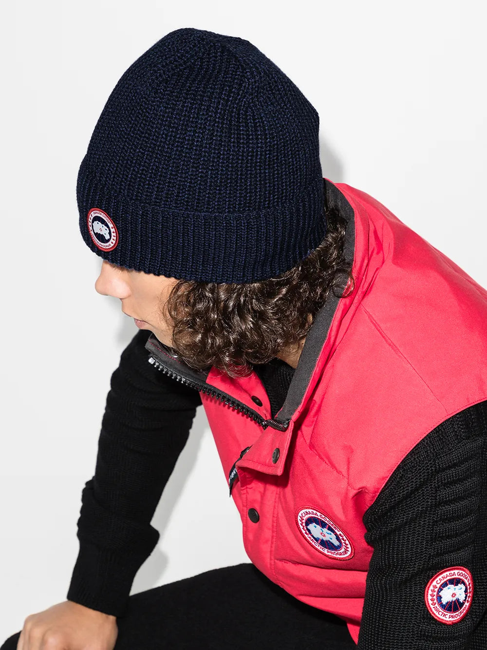 Canada Goose Arctic Disc ribbed-knit beanie