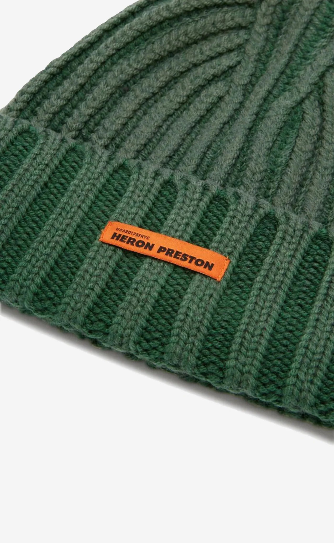 HERON PRESTON  Logo-Patch Ribbed-Wool Beanie