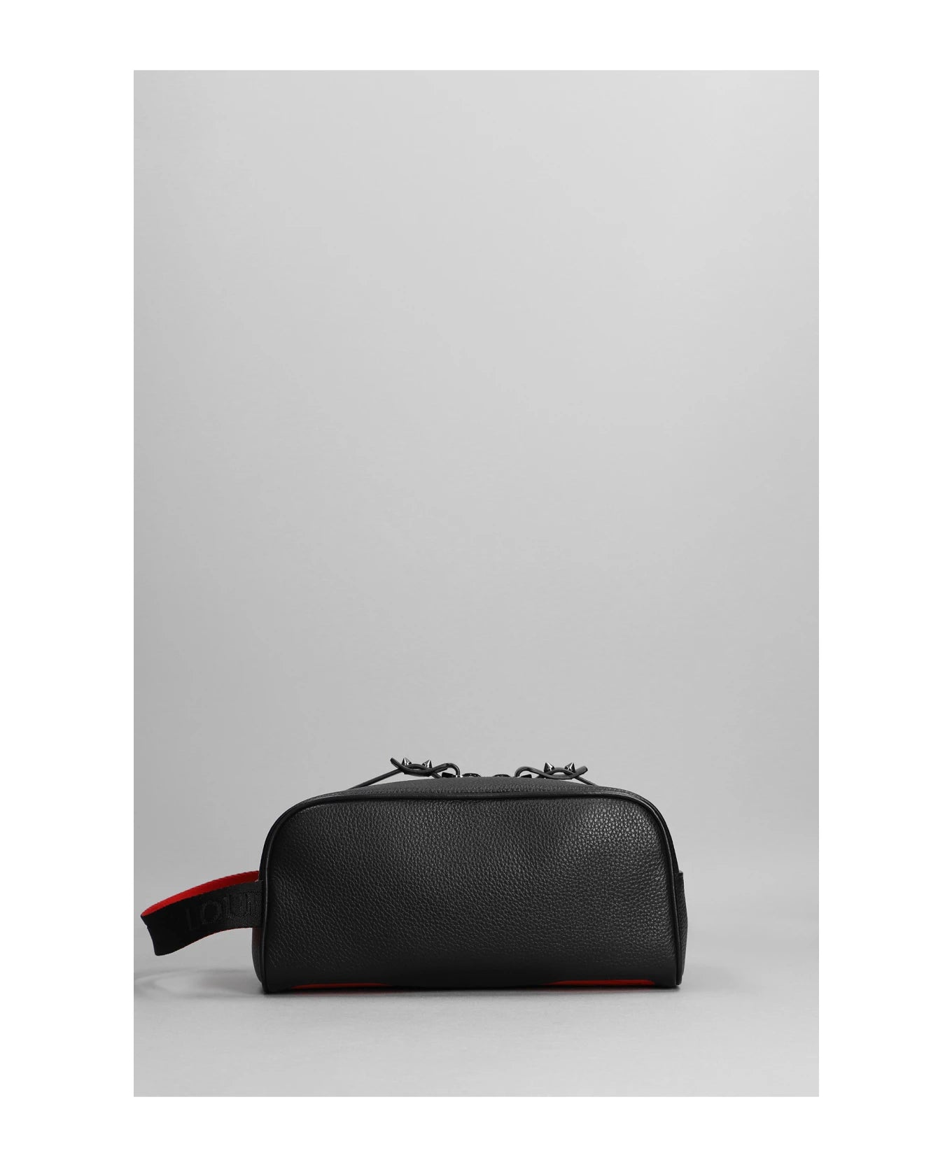 Christian Louboutin Blaster Clutch In Black Leather