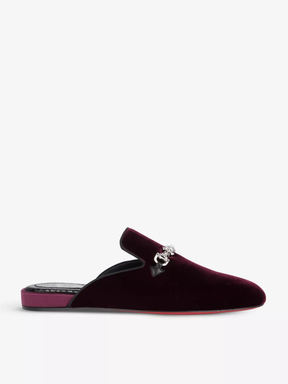 CHRISTIAN LOUBOUTIN Coolito swing flat velv ds sat clf ali n