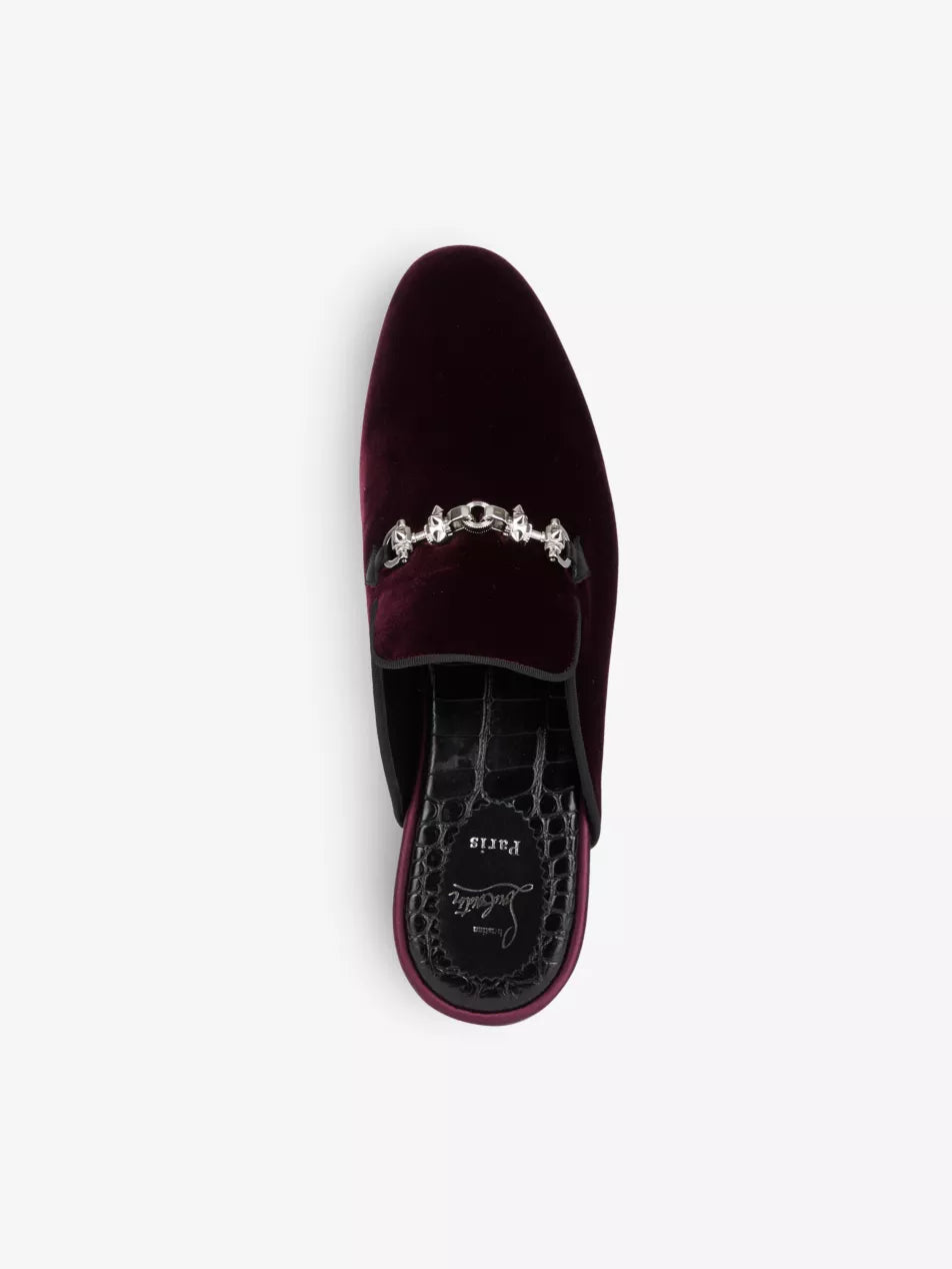 CHRISTIAN LOUBOUTIN Coolito swing flat velv ds sat clf ali n