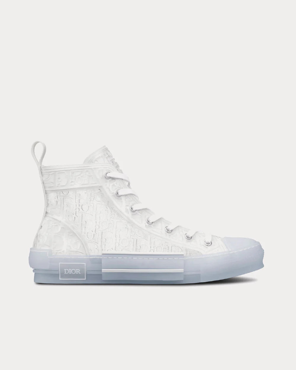 Dior B23 High Top White Raised Oblique