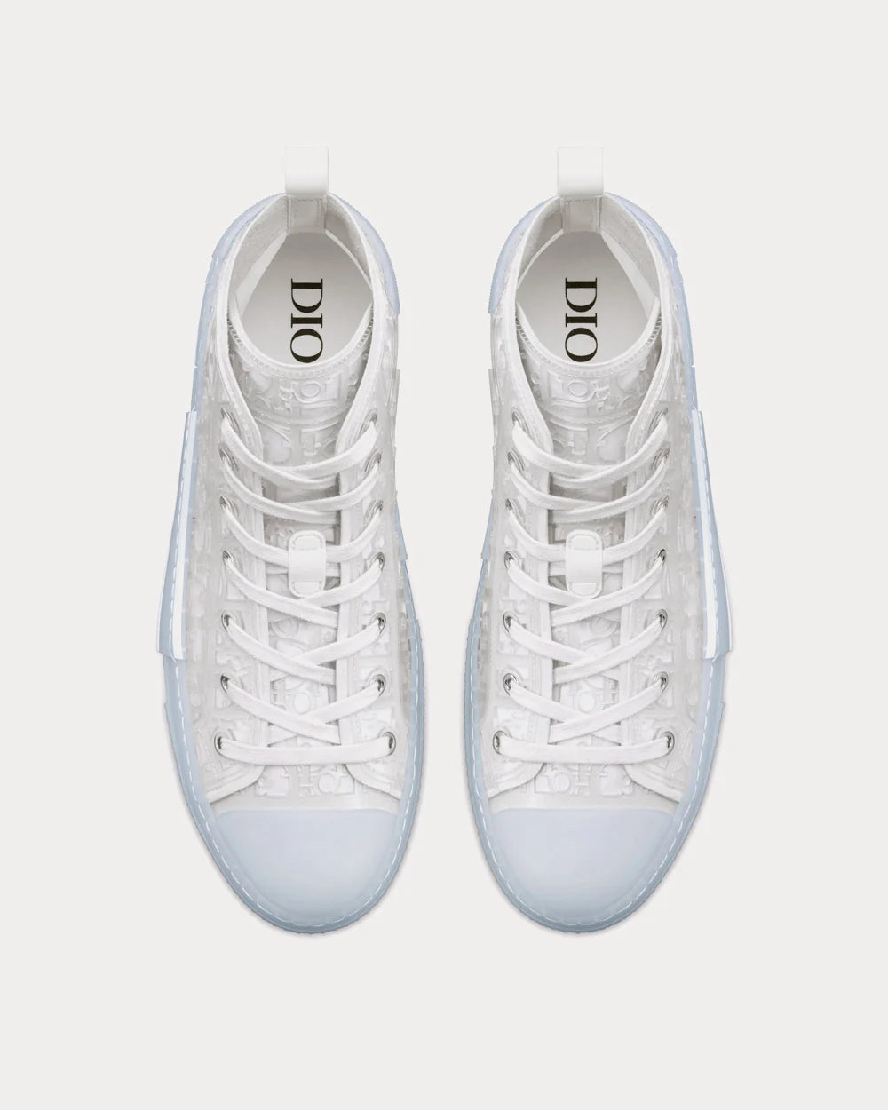 Dior B23 High Top White Raised Oblique