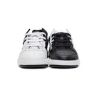 Givenchy White and Black Asymmetric Wing Low Sneakers