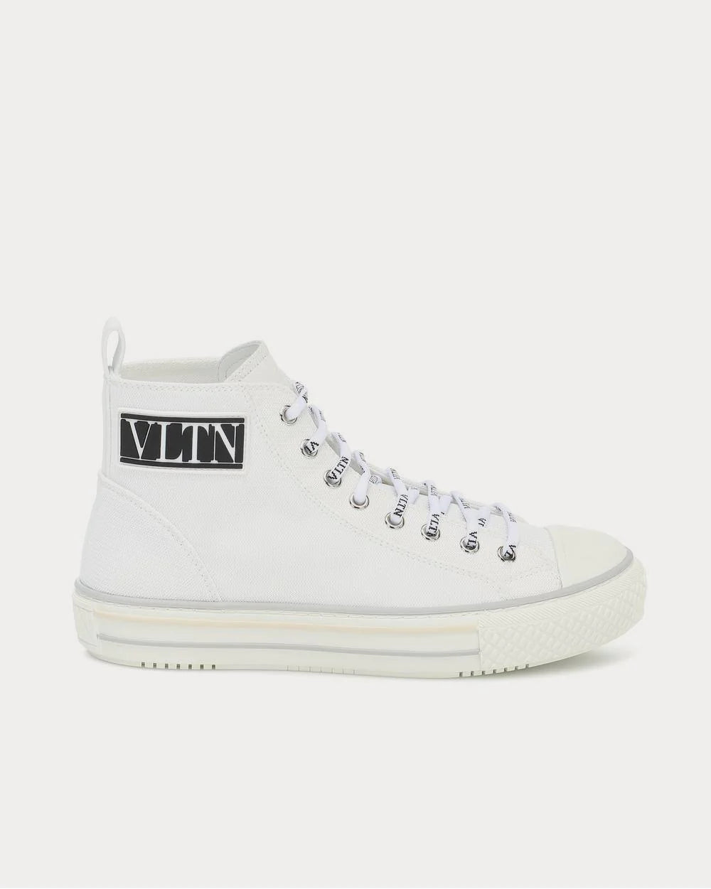 Valentino Vltn Mesh High-Top Sneaker, White
