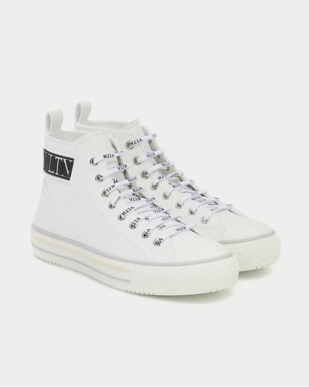 Valentino Vltn Mesh High-Top Sneaker, White