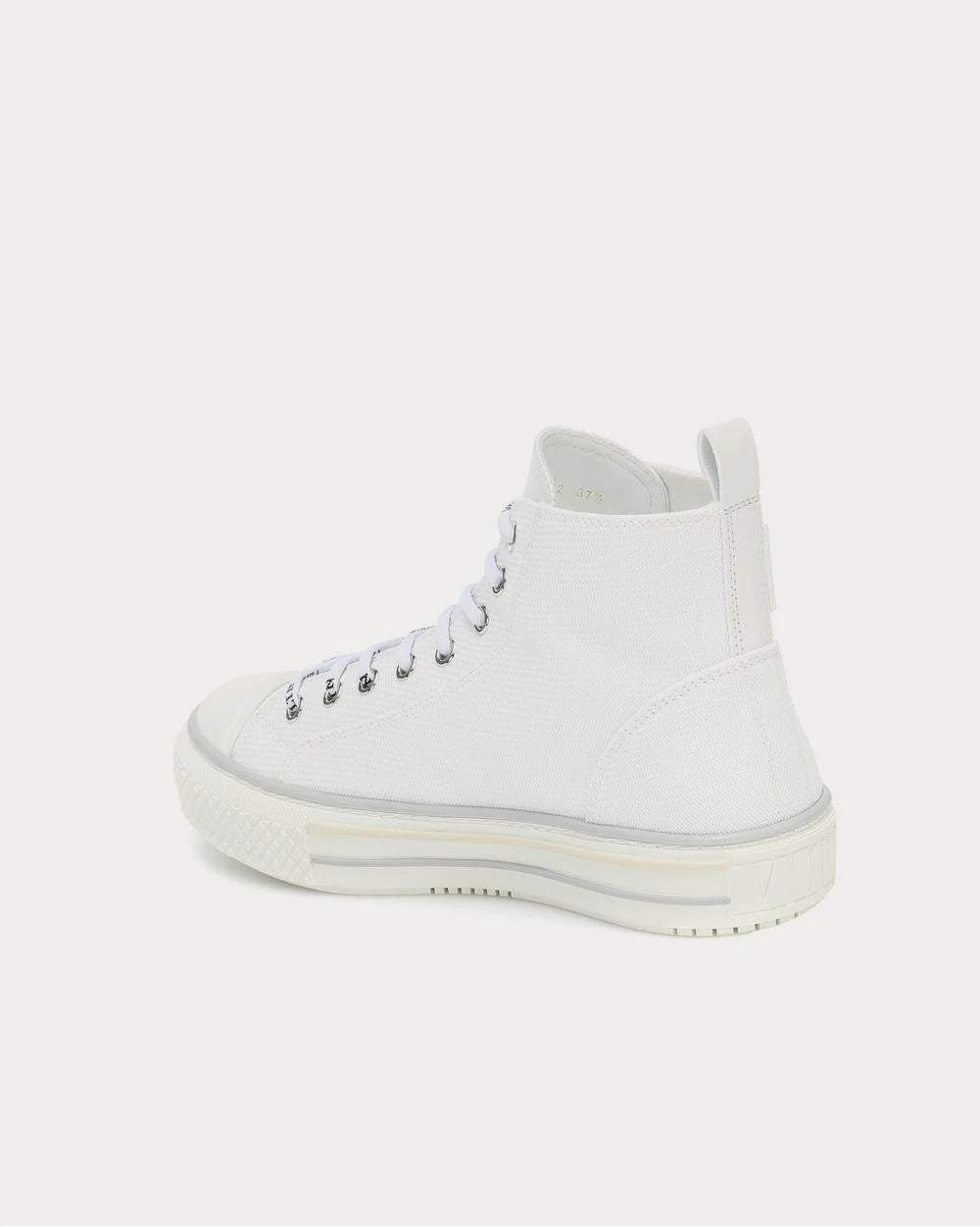 Valentino Vltn Mesh High-Top Sneaker, White