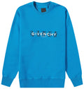 Givenchy Slim Fit Reversed Print Sweatshirt 'Bright Blue'