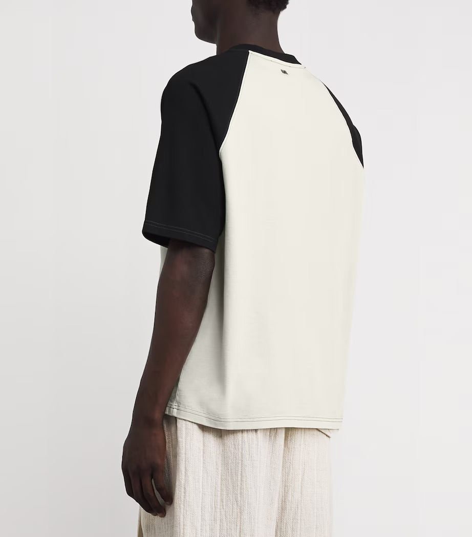 AMI PARIS Cotton Two-Tone Ami de Coeur T-Shirt