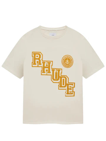 RHUDE COLLEGIATE CREST T-SHIRT