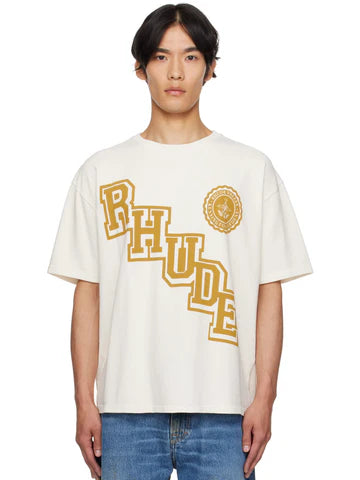 RHUDE COLLEGIATE CREST T-SHIRT